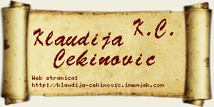 Klaudija Cekinović vizit kartica